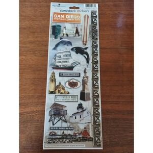 San Diego California Stickers Cardstock Scrapbooking Travel Souvenir Paper House